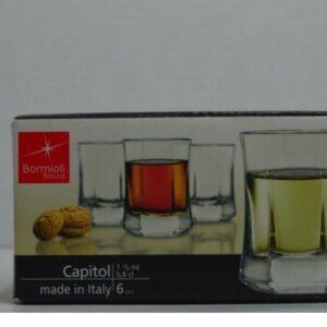6pcs Bormioli Rocco Capitol 1 7/8 oz 5,6 cl NIP